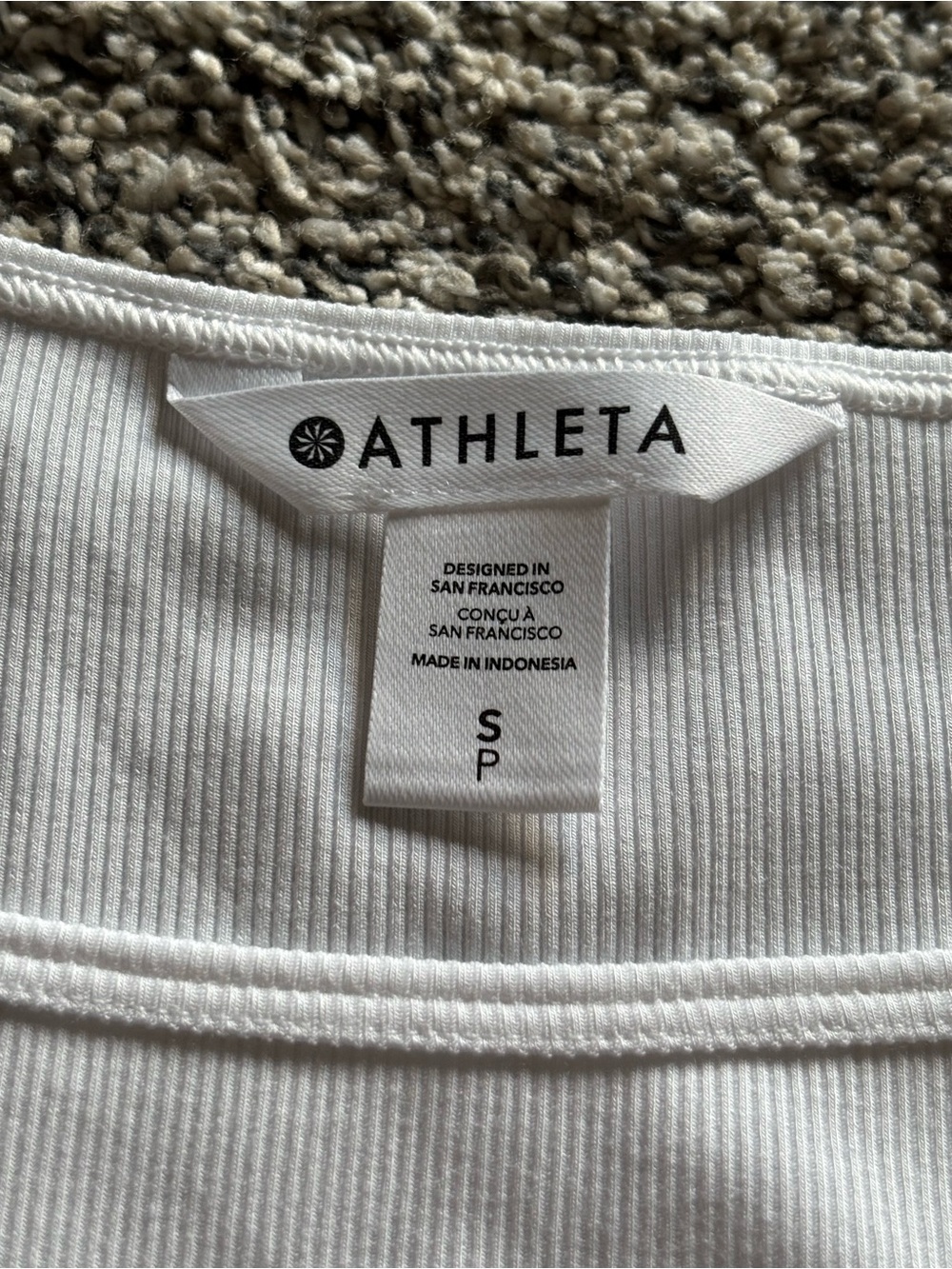 NWOT Athleta Signature Rib Square Neck Crop Tank Sz S - Picture 4 of 5